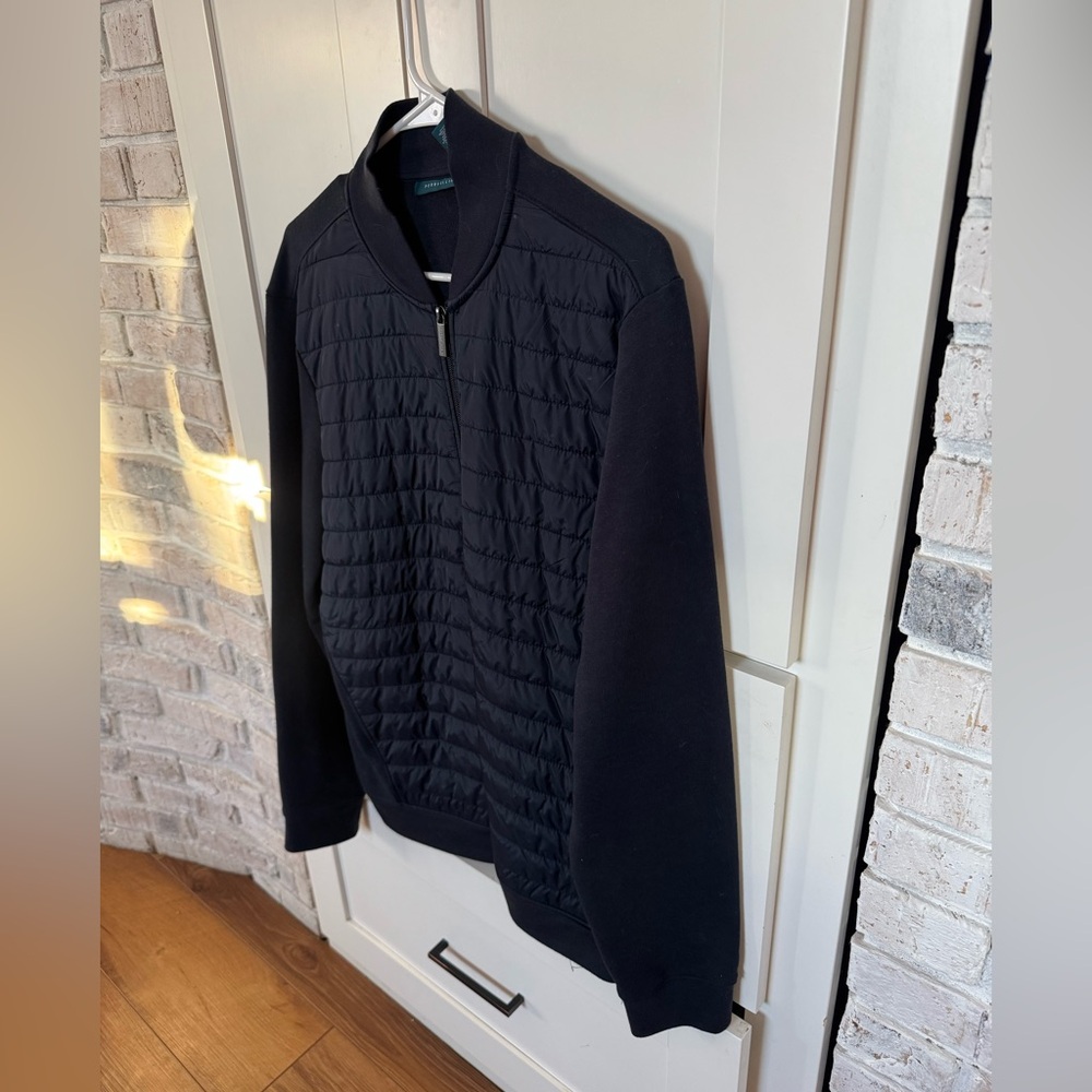 Perry Ellis Men's Black Zip-Up Sweater